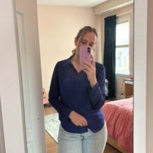 Guess blue blouse